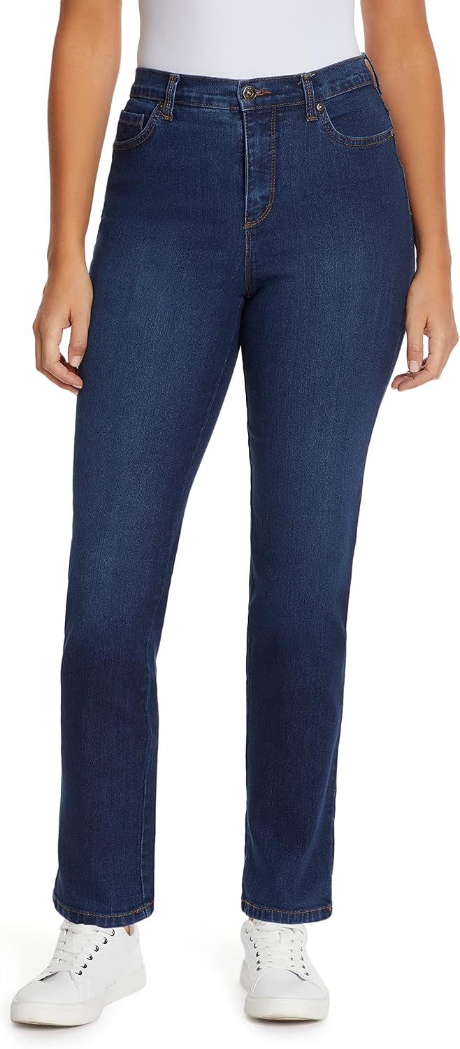 Gloria Vanderbilt Womens Amanda Classic High Rise Tapered Jean Plus Size