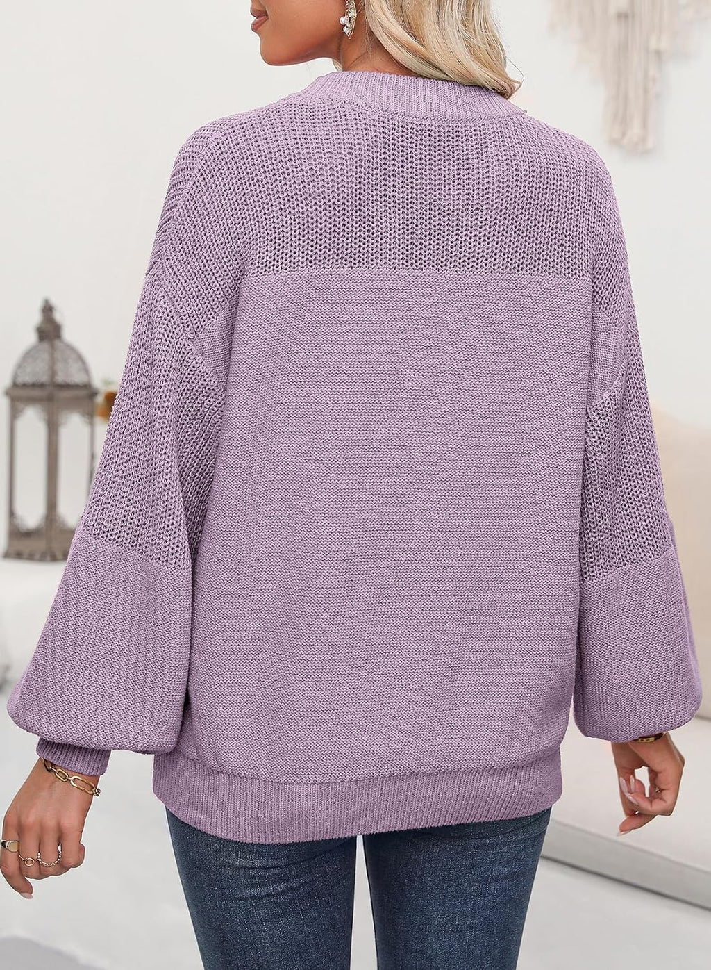 Dokotoo Women's Oversized Long Sleeve Crewneck Pullover Sweaters