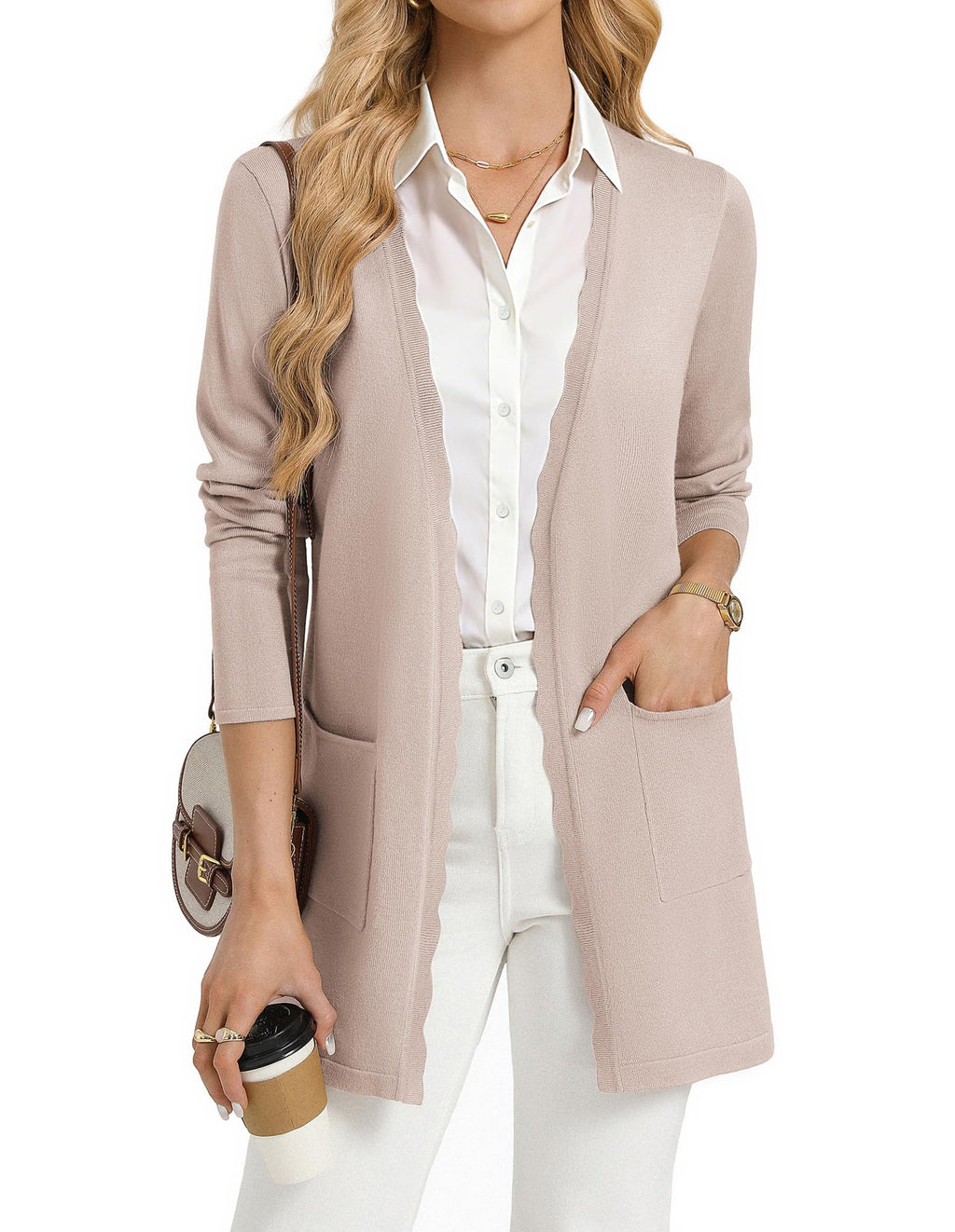GRACE KARIN Long Cardigan Sweaters for Women Business Casual Fall Outfits