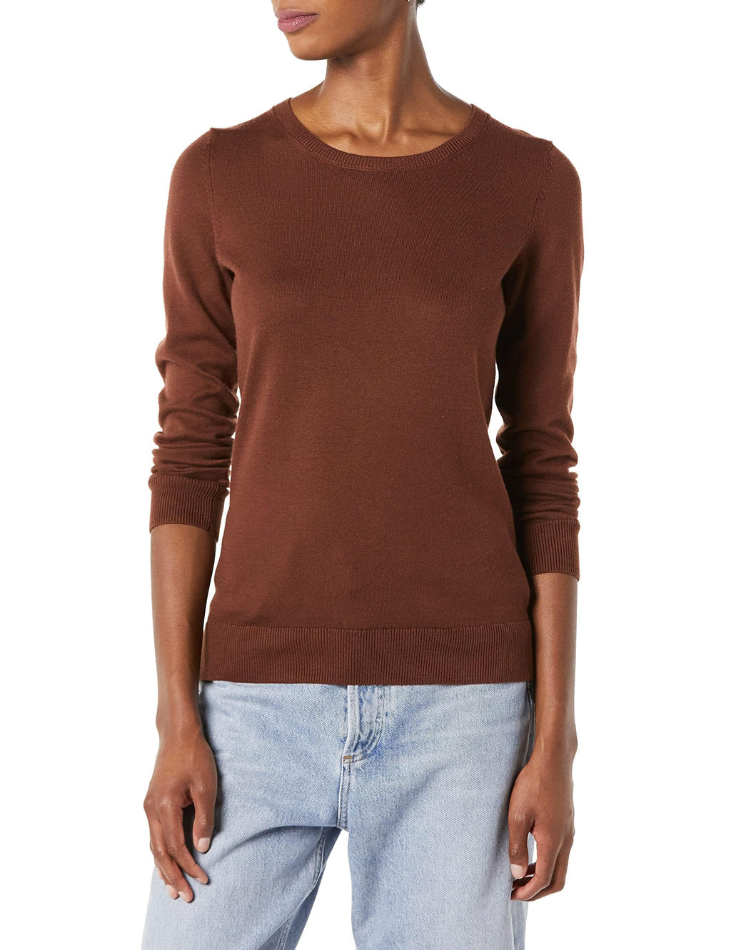 Amazon Essentials Women's Long-Sleeve Lightweight Crewneck Sweater, Flattering (Available in Plus Size)