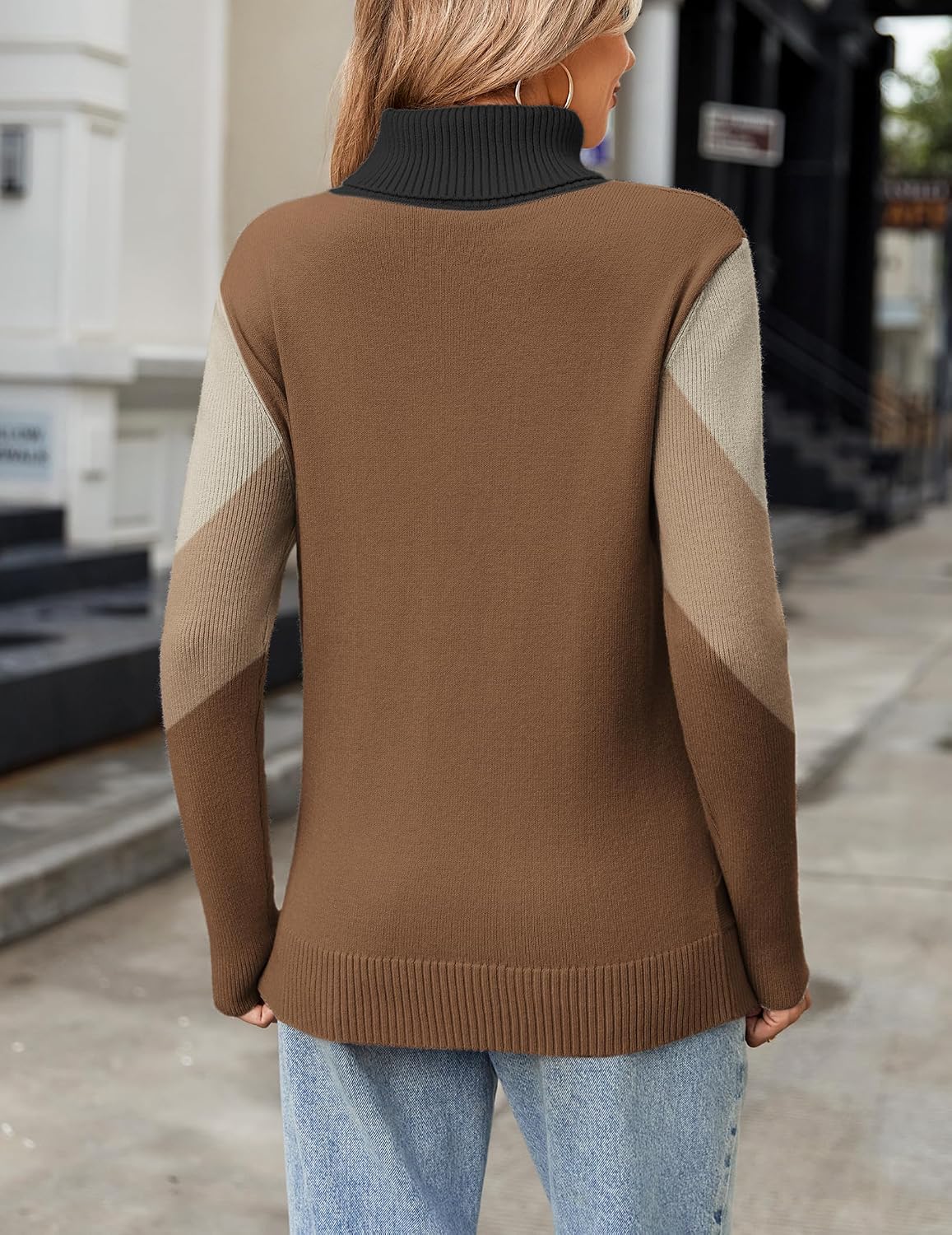Zeagoo Women's Turtleneck Sweater Fall Winter 2026 Long Sleeve Chunky Knitted Trendy Pullover Tops