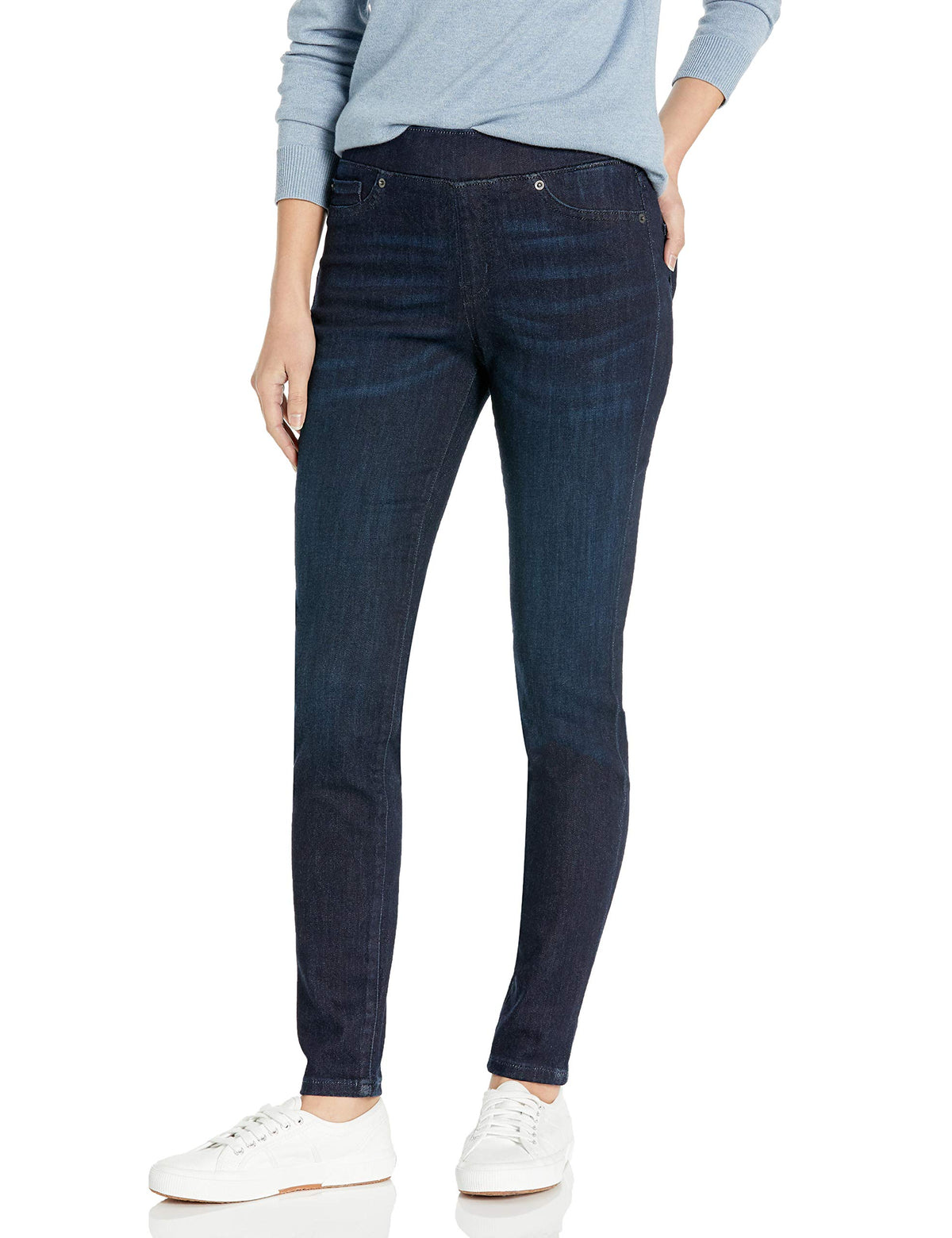 Amazon Essentials Women's Skinny Fit Mid-Rise Stretch Pull-On Jegging with Pockets