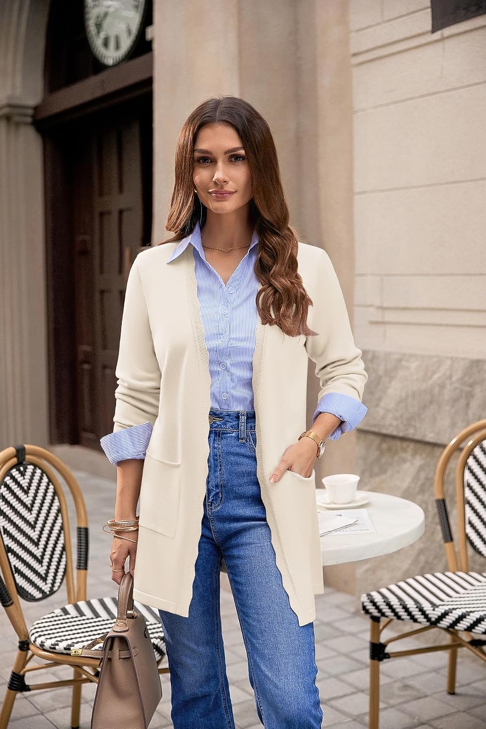 GRACE KARIN Long Cardigan Sweaters for Women Business Casual Fall Outfits