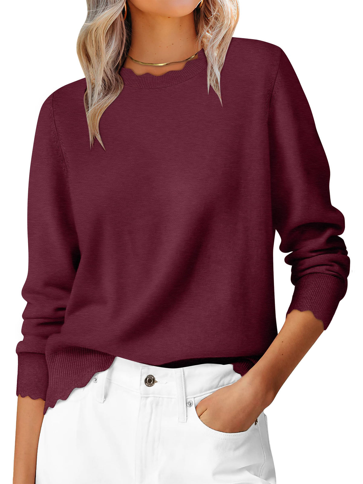 ANRABESS Sweaters for Women Fall Loose Fit Lightweight