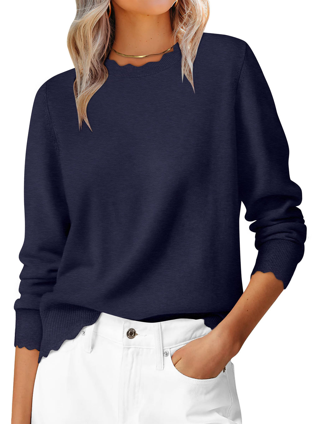 ANRABESS Sweaters for Women Fall Loose Fit Lightweight