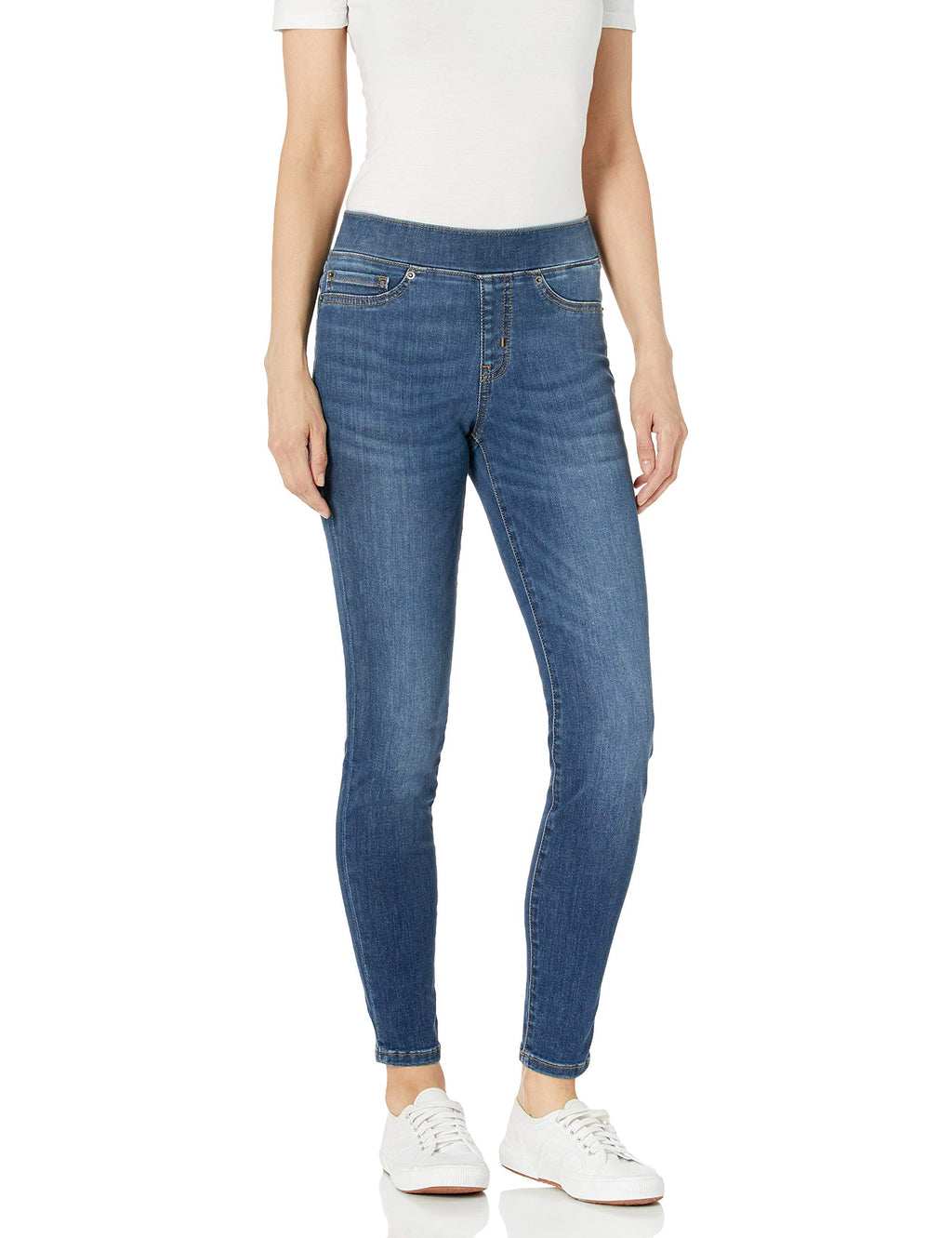 Amazon Essentials Women's Skinny Fit Mid-Rise Stretch Pull-On Jegging with Pockets