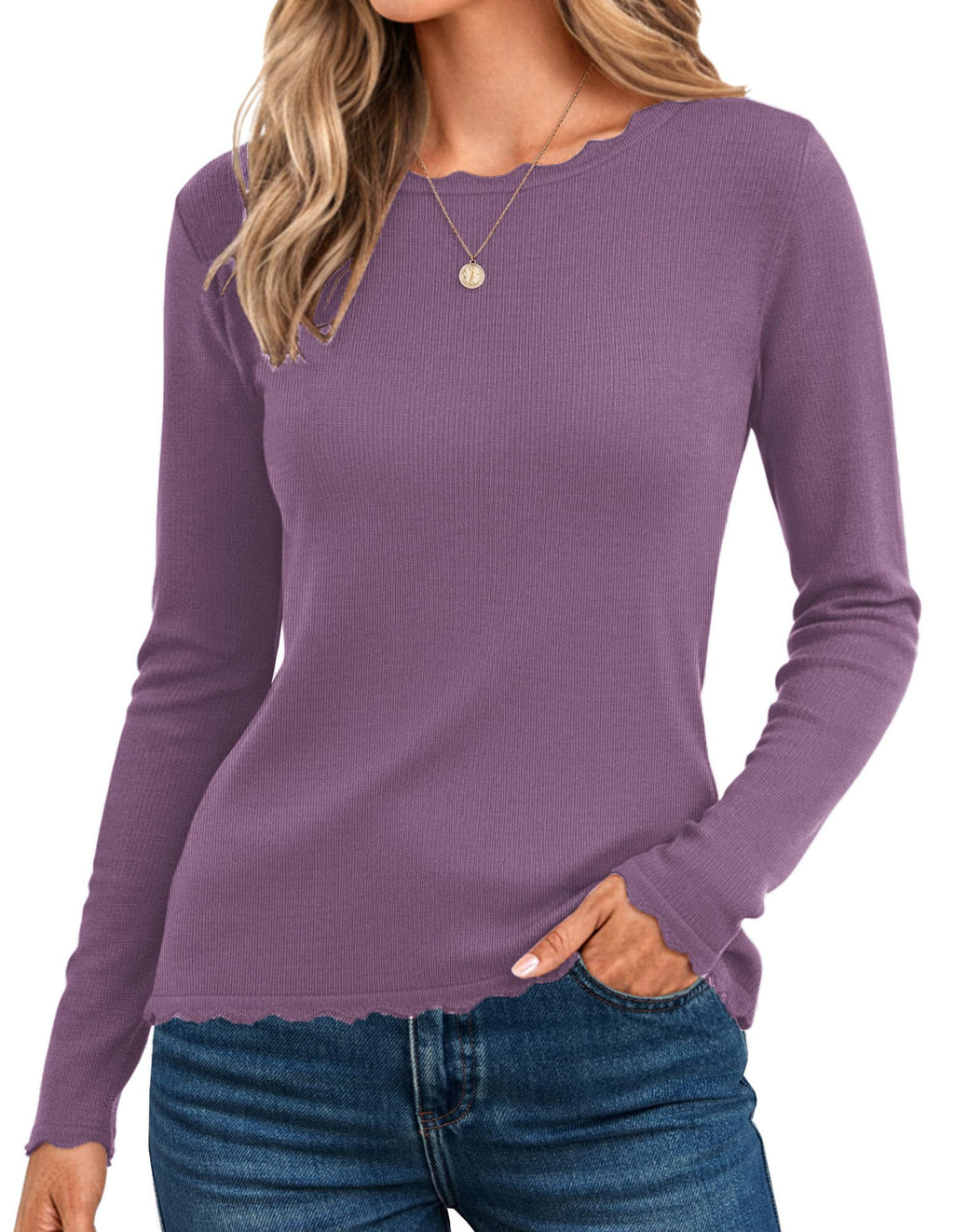 GRACE KARIN Long Sleeve Fall Sweaters for Women Trendy Business Casual Tops