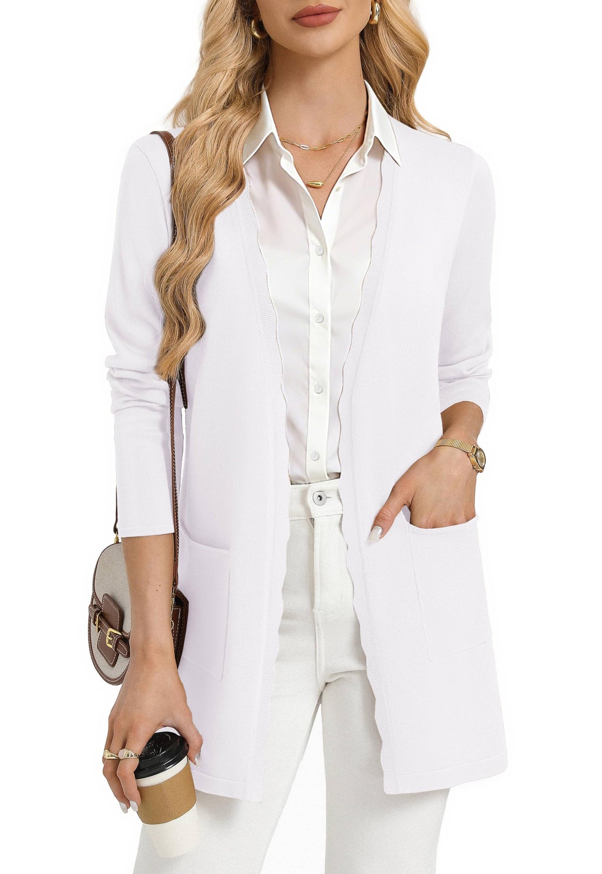 GRACE KARIN Long Cardigan Sweaters for Women Business Casual Fall Outfits