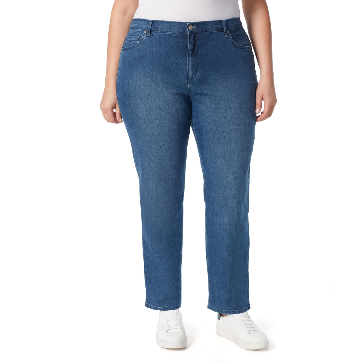Gloria Vanderbilt Womens Amanda Classic High Rise Tapered Jean Plus Size