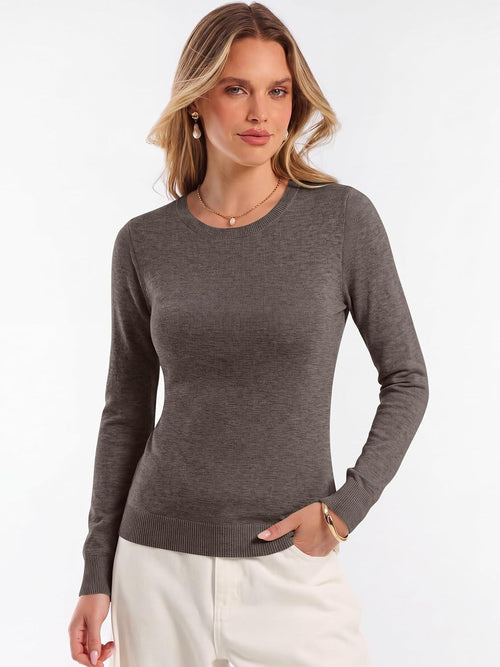 ANRABESS Women’s Long Sleeve Lightweight Slim Fitted Sweaters Top