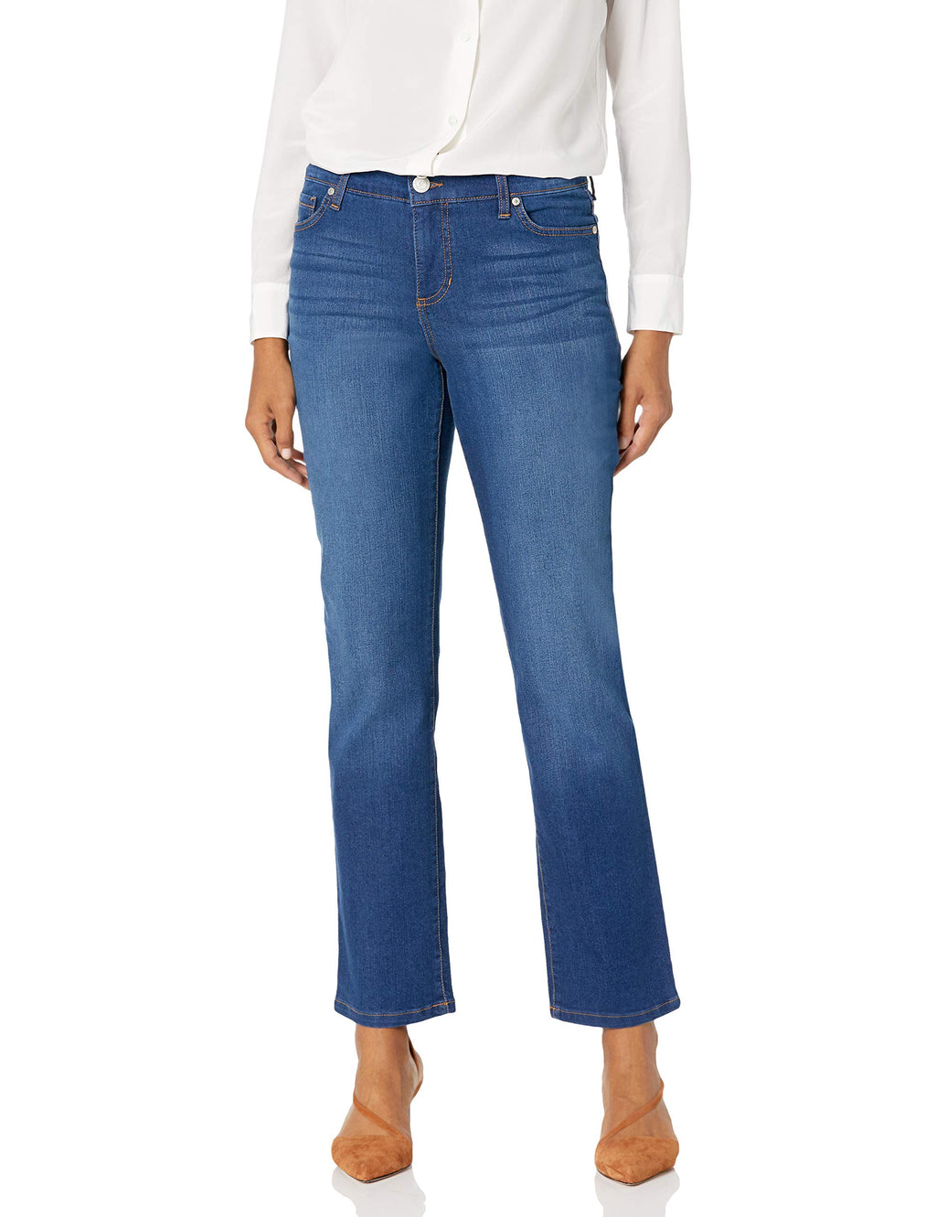 Bandolino Women's Mandie Signature Fit High Rise Straight Leg Jean Plus