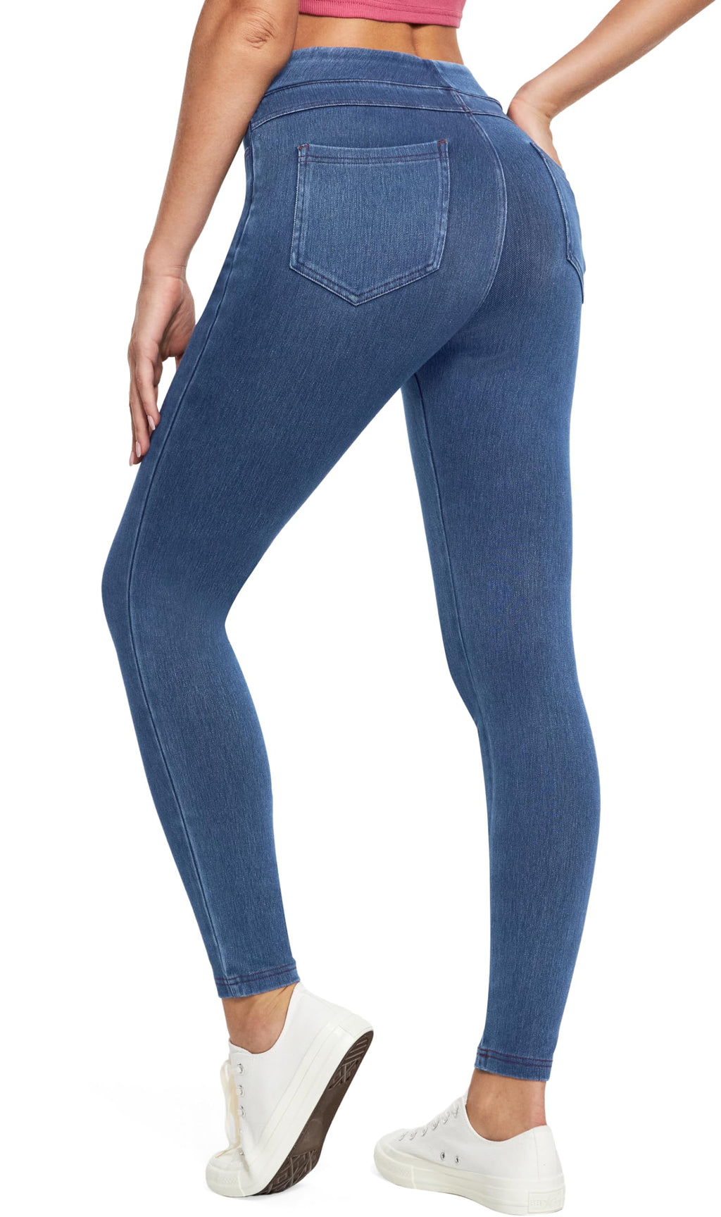 IUGA Stretchy Jeans for Women Pull On Jeggings High Waist Denim Leggings