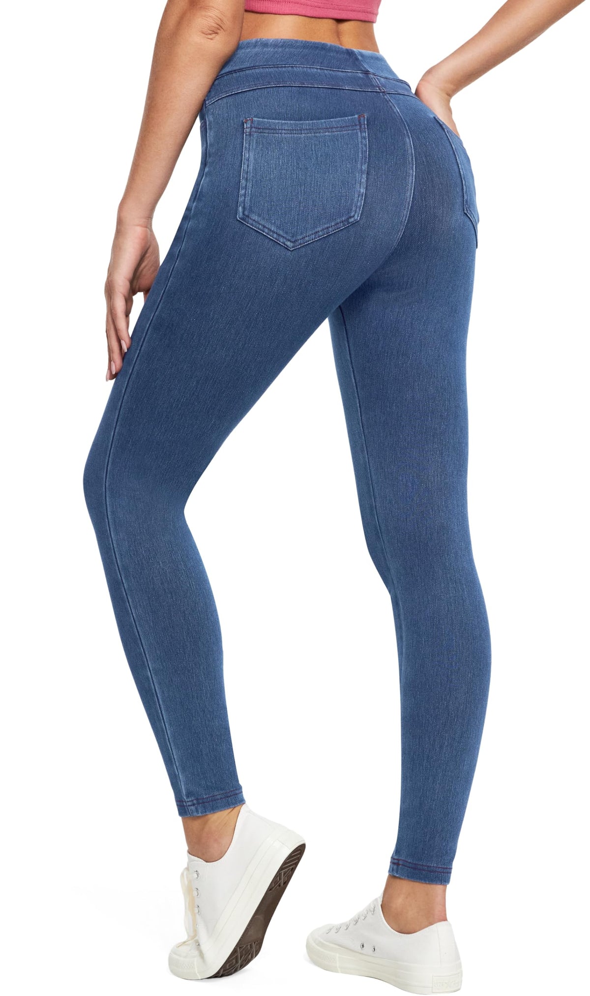 IUGA Stretchy Jeans for Women Pull On Jeggings High Waist Denim Leggings