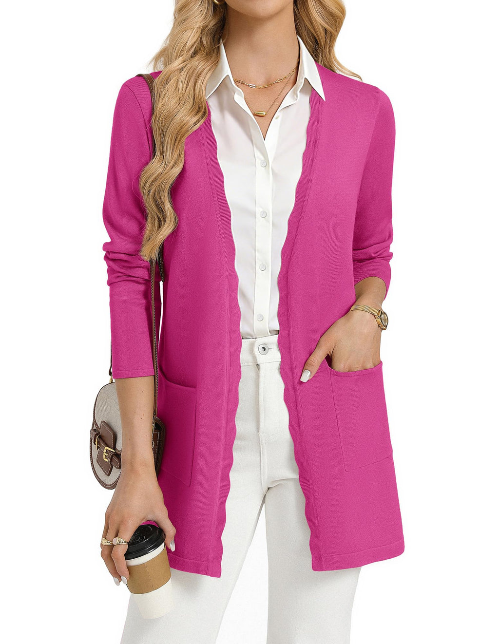 GRACE KARIN Long Cardigan Sweaters for Women Business Casual Fall Outfits