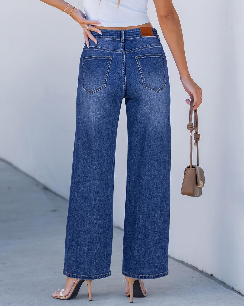 luvamia Wide Leg Jeans for Women High Waisted Stretchy Baggy Denim Pants
