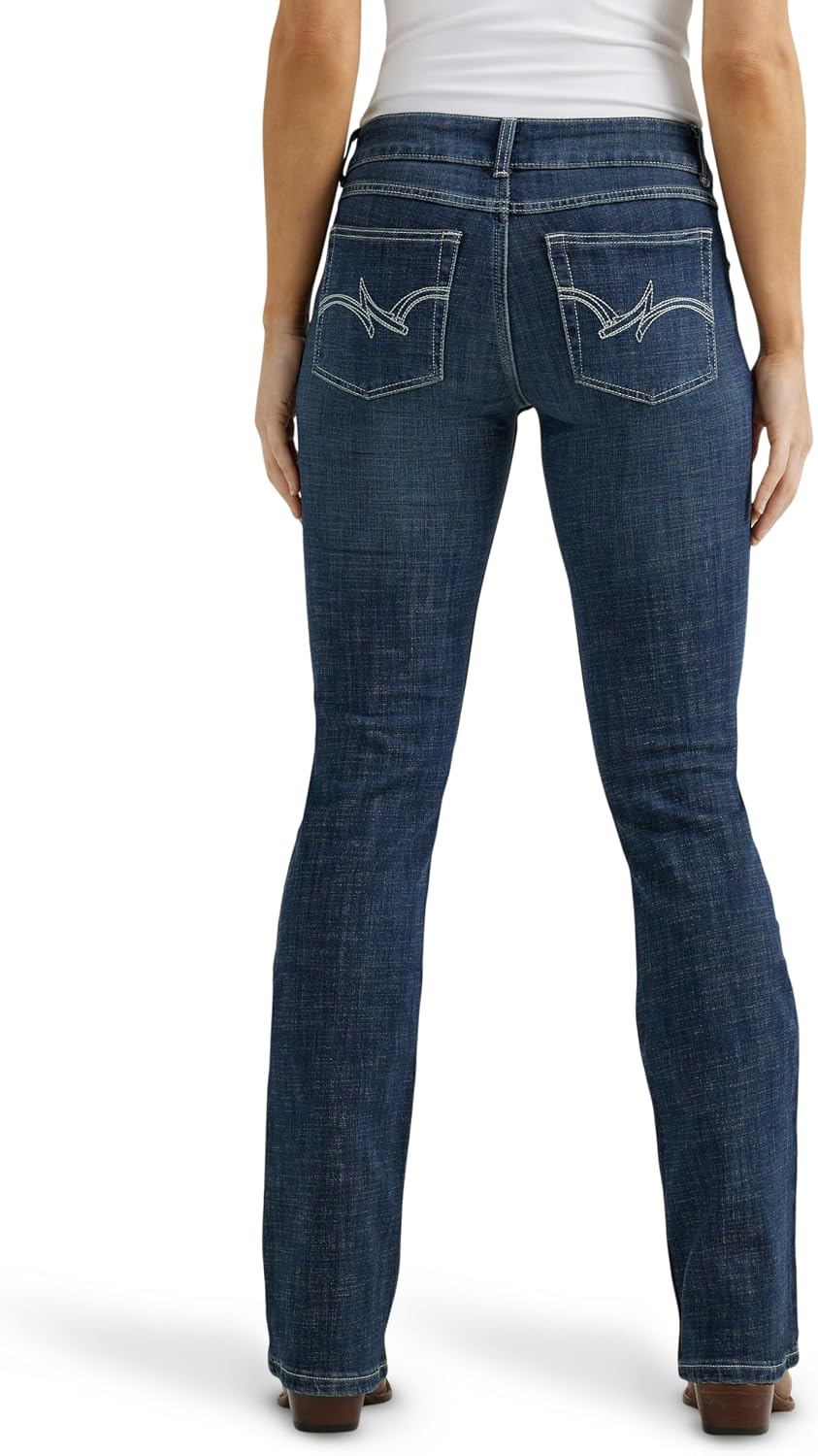 Wrangler Women's Western Mid Rise Stretch Boot Cut Jean
