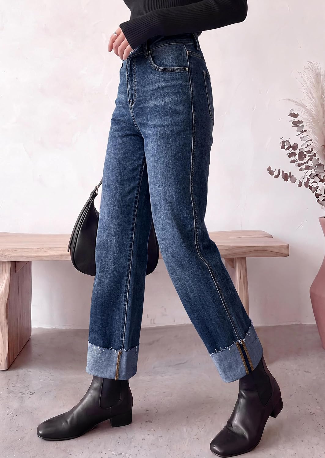 PRETTYGARDEN Women's Baggy Denim Jeans Wide Leg Pants