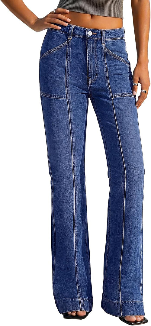 BTFBM Straight Leg Jeans for Women Stretchy Curve Appeal Pants