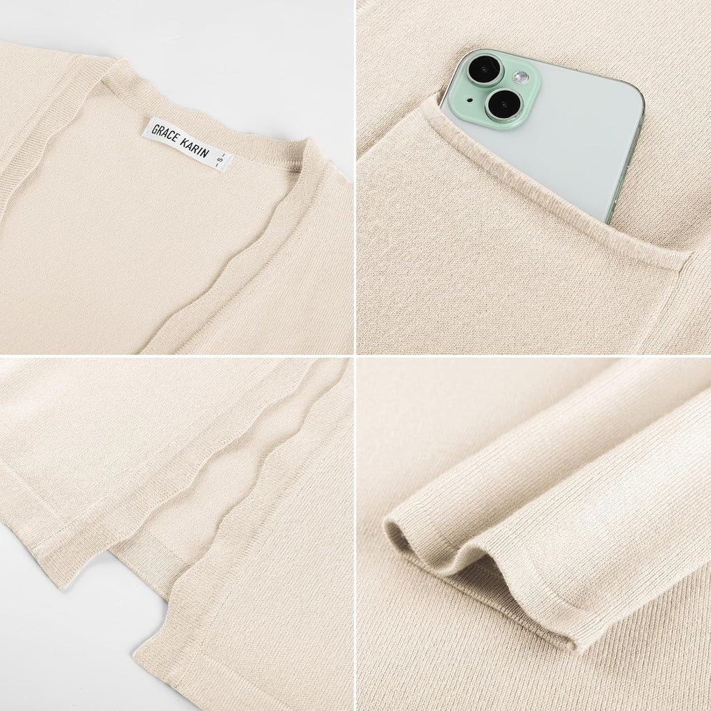 GRACE KARIN Long Cardigan Sweaters for Women Business Casual Fall Outfits