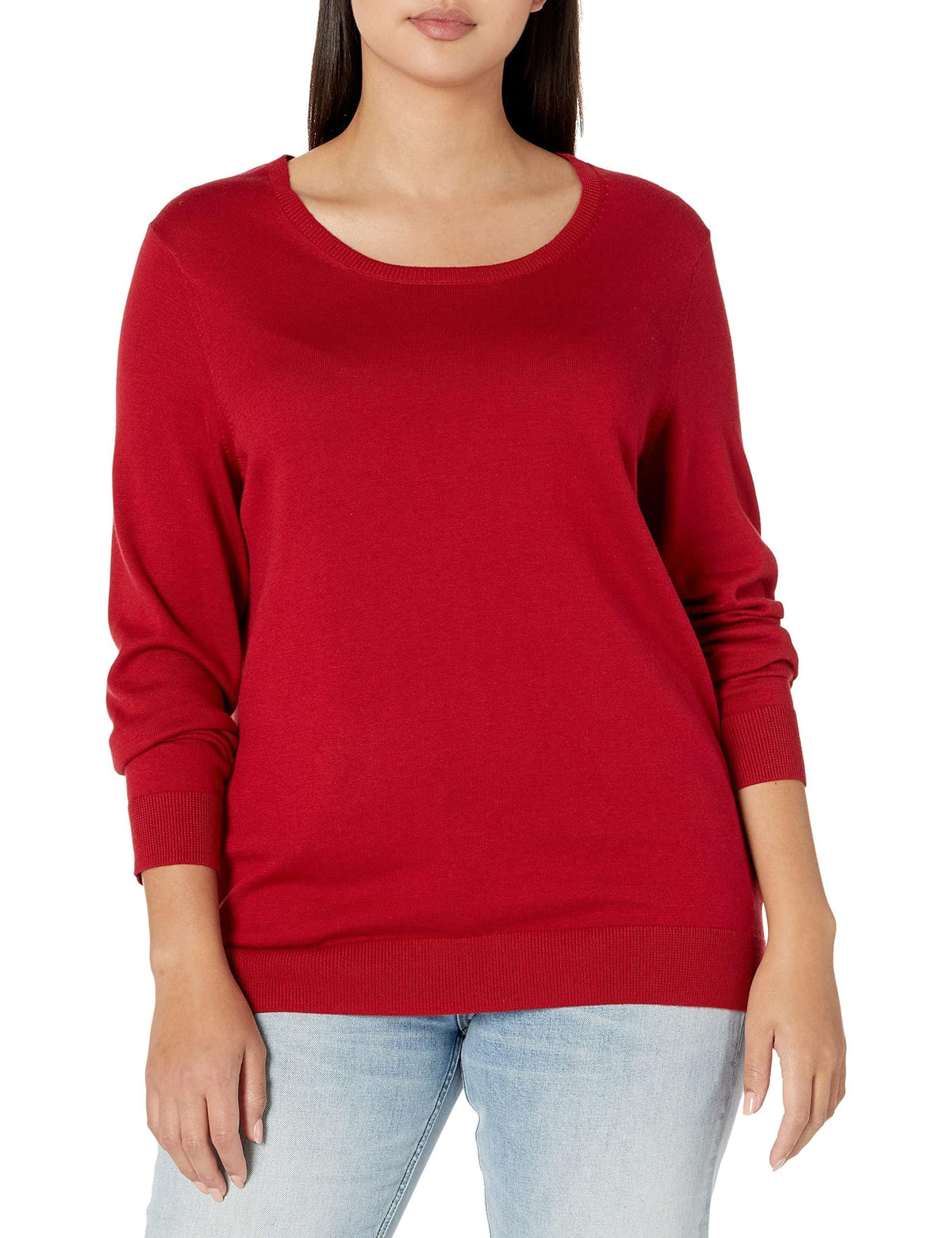 Amazon Essentials Women's Long-Sleeve Lightweight Crewneck Sweater, Flattering (Available in Plus Size)