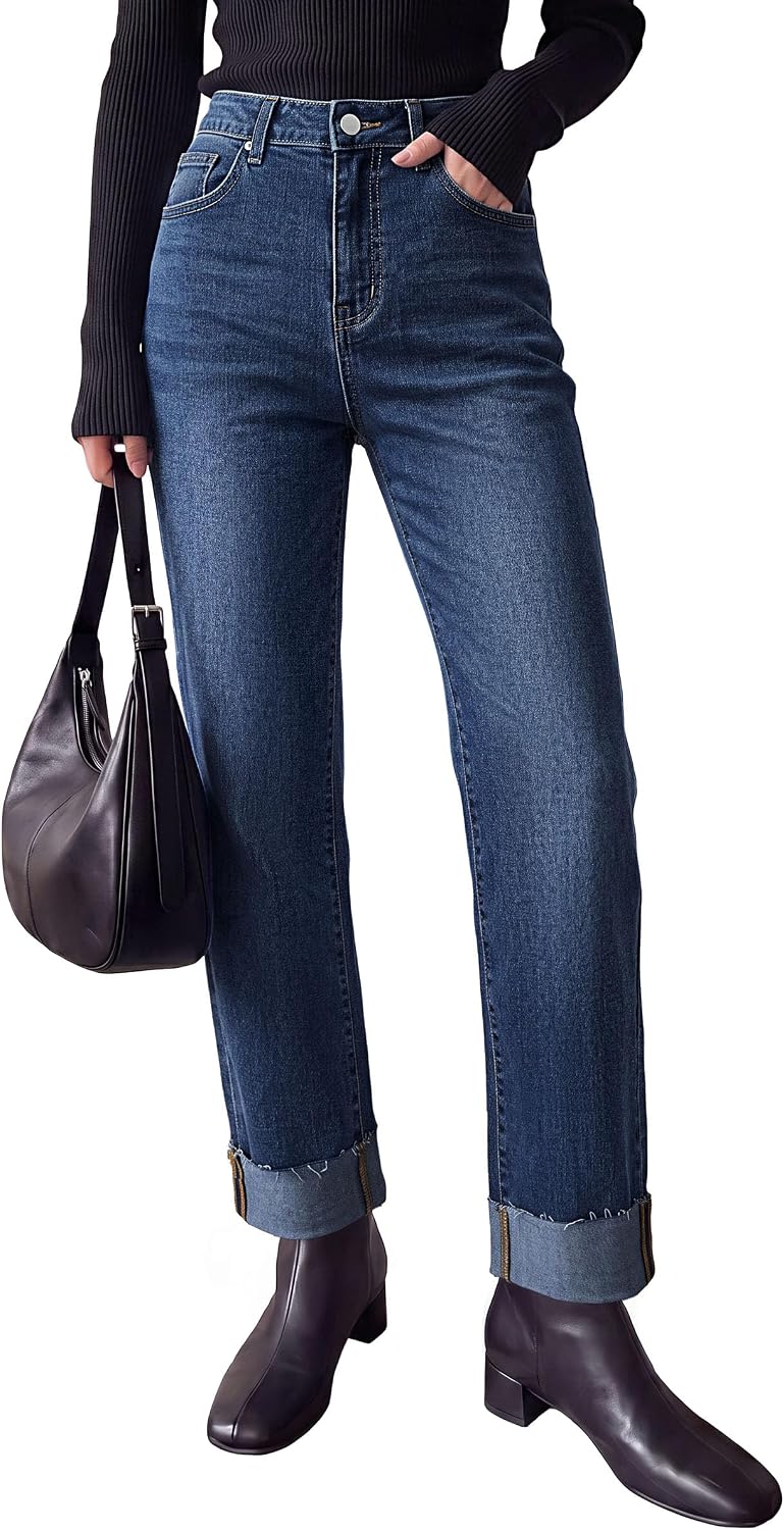 PRETTYGARDEN Women's Baggy Denim Jeans Wide Leg Pants