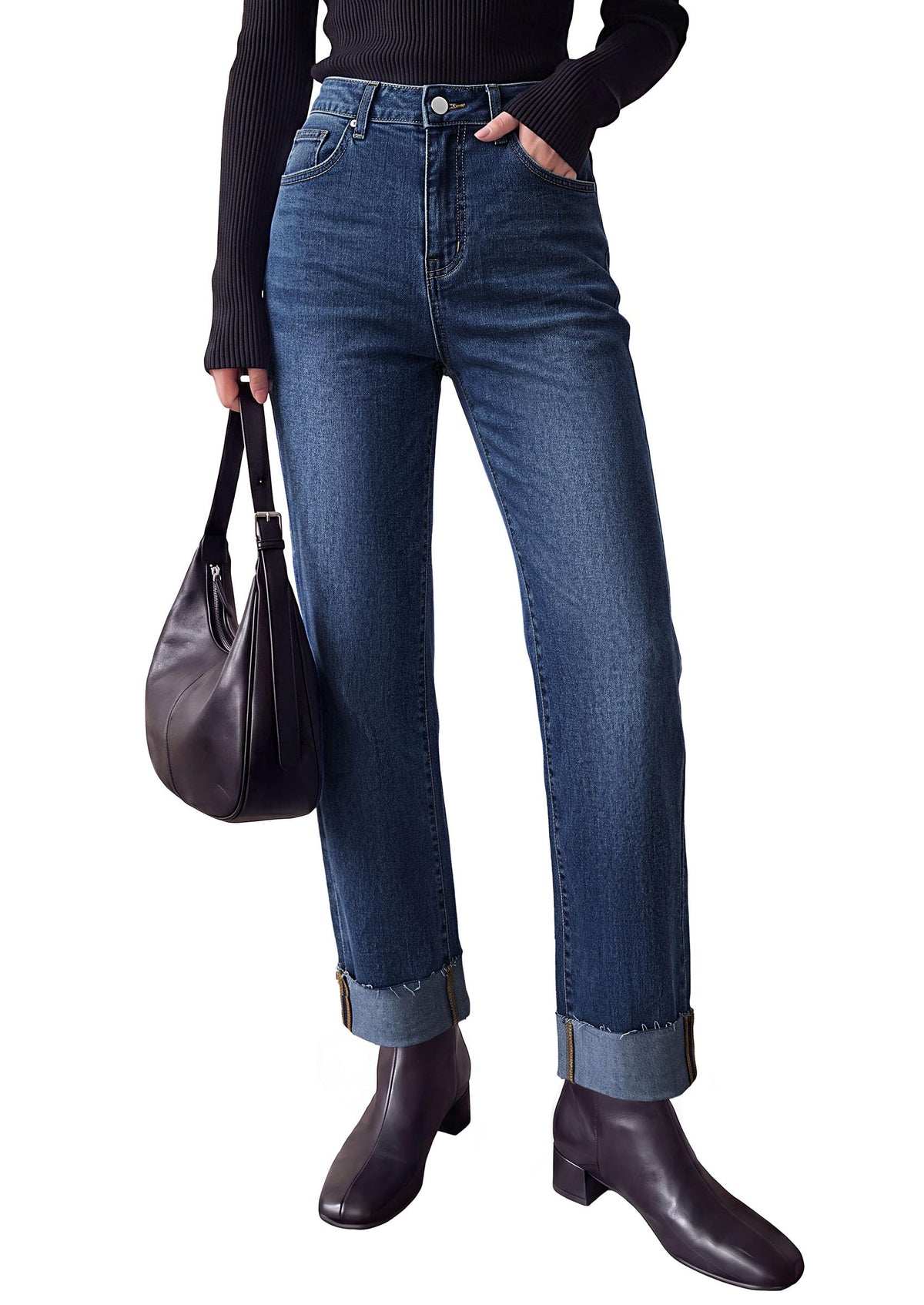 PRETTYGARDEN Women's Baggy Denim Jeans Wide Leg Pants