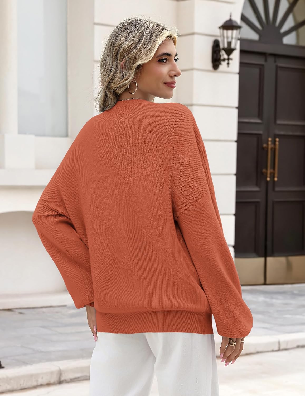 Zeagoo Oversized Sweater for Women 2026 Crewneck Long Sleeve Fall Clothes