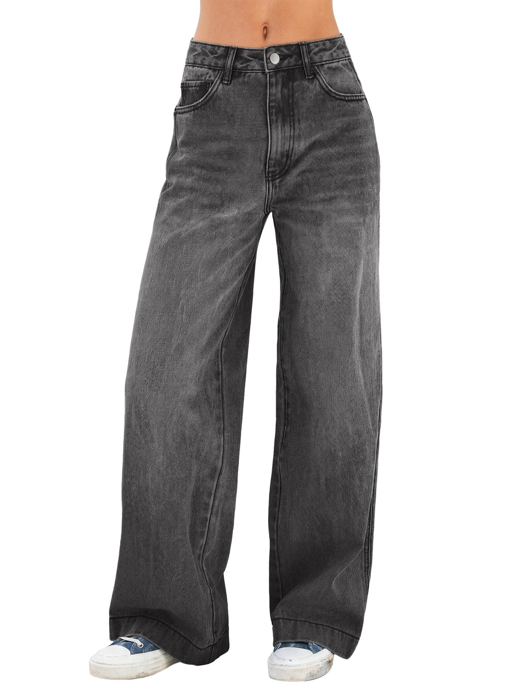 EMMIOL Women 2026 Wide Leg Jeans High Waist Stretchy Baggy Denim Pants