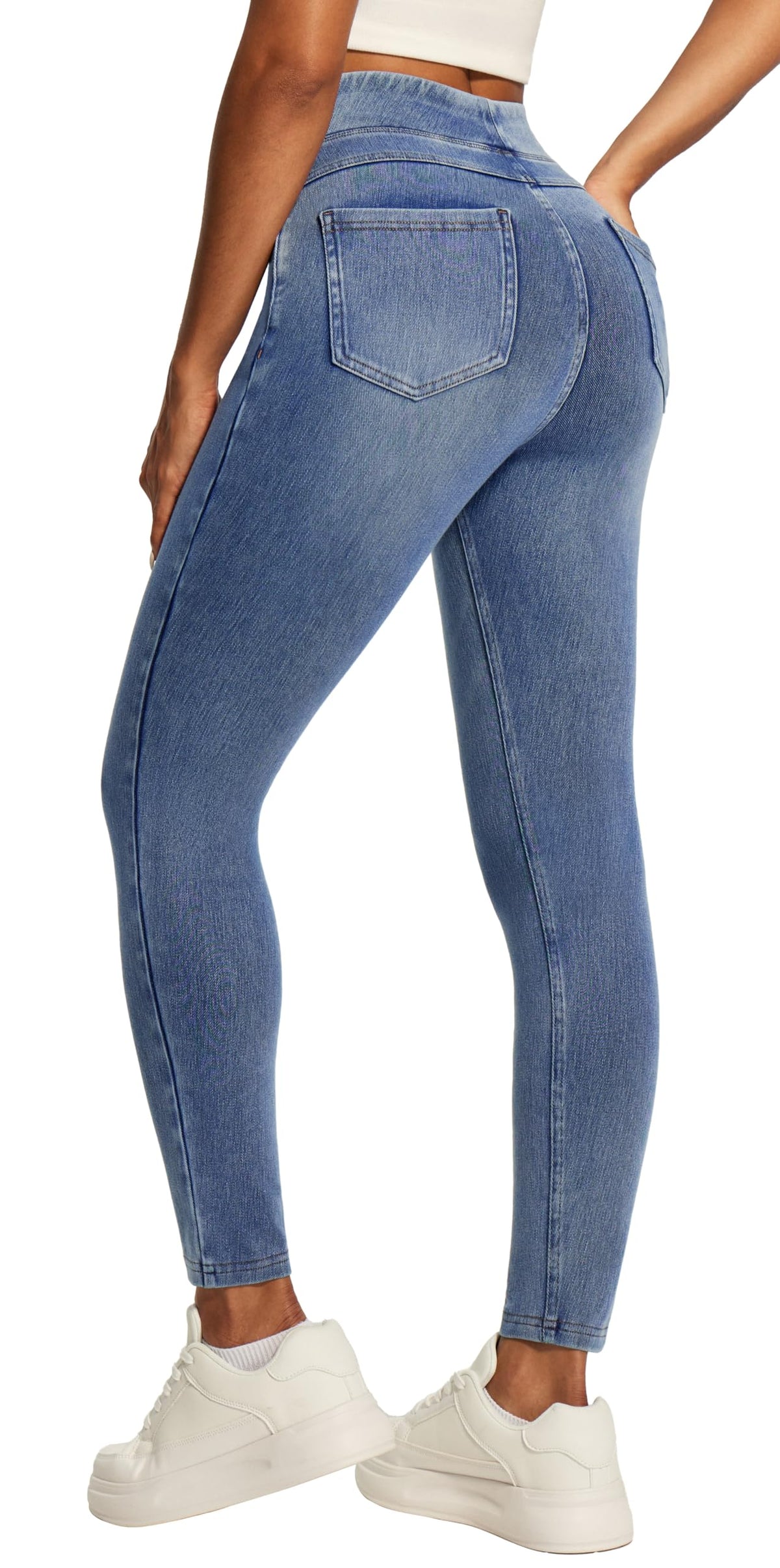 IUGA Stretchy Jeans for Women Pull On Jeggings High Waist Denim Leggings