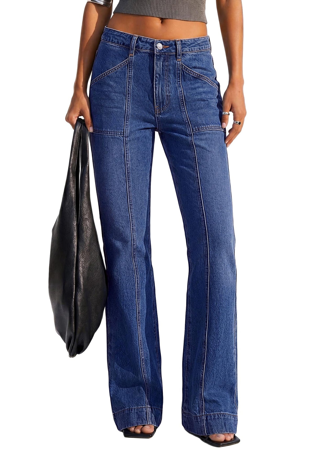 BTFBM Straight Leg Jeans for Women Stretchy Curve Appeal Pants
