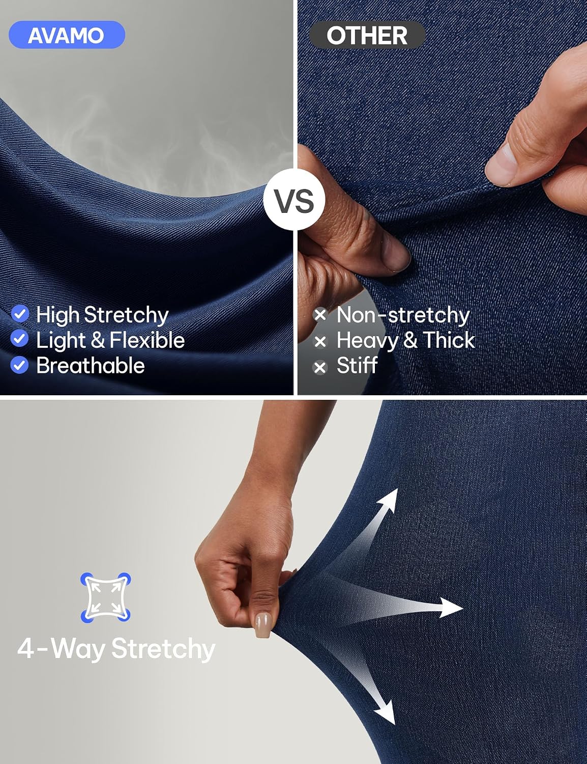 Plus Size Jeans for Women Stretchy Wide Leg Sweatpant Jeans for Curvy Women