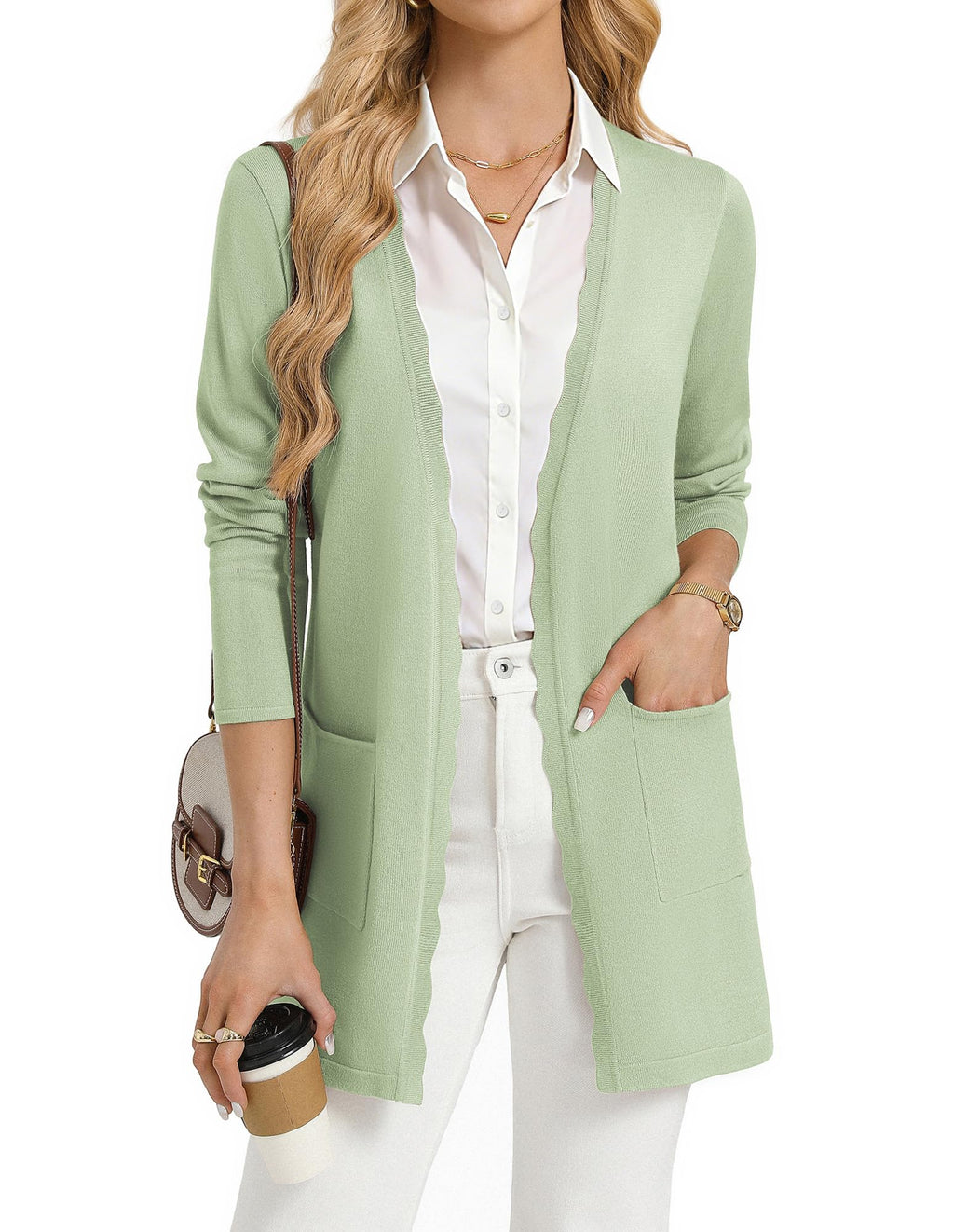 GRACE KARIN Long Cardigan Sweaters for Women Business Casual Fall Outfits