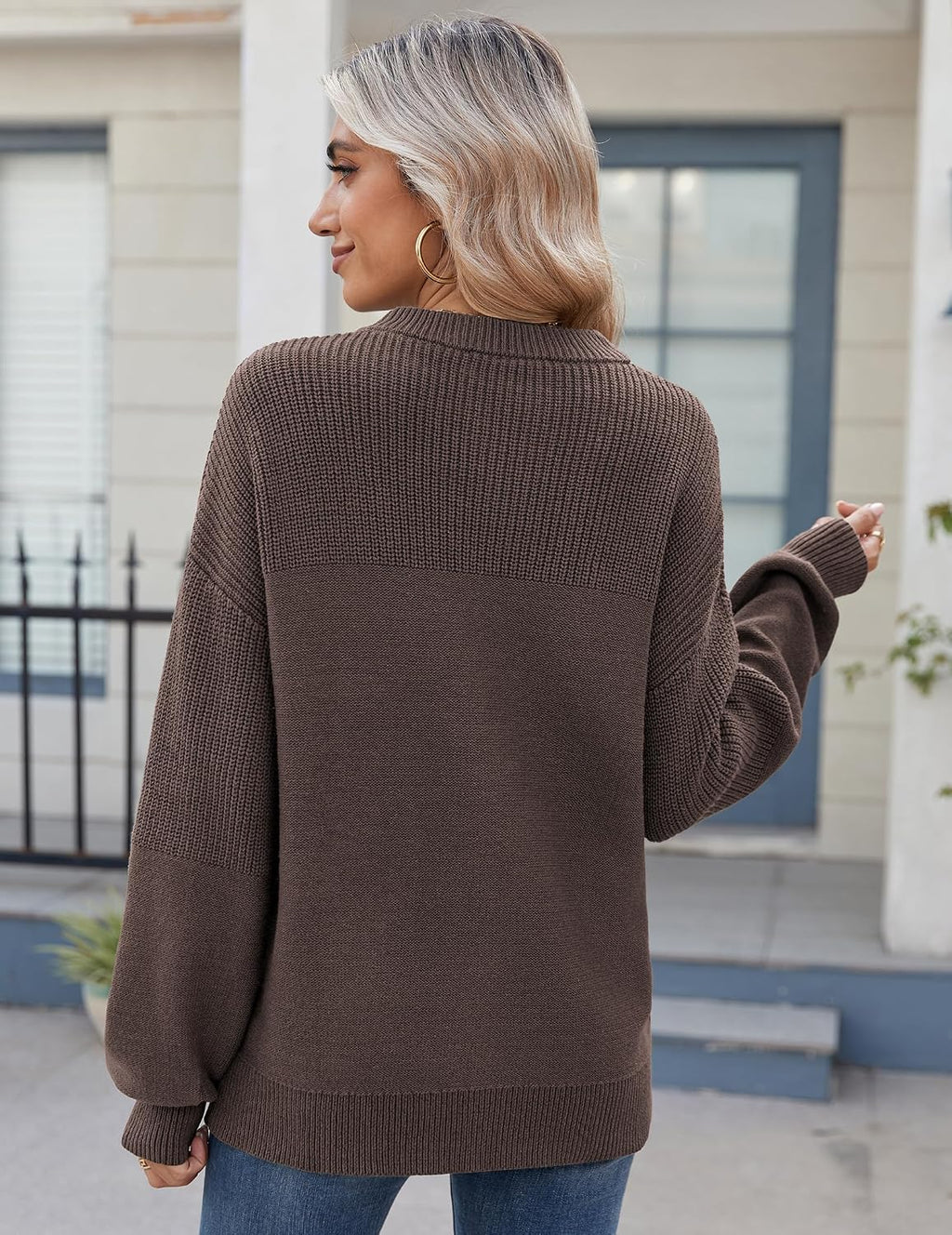 Zeagoo Sweaters for Women Cotton Loose Fit Chunky Knit Casual Fall Outfits