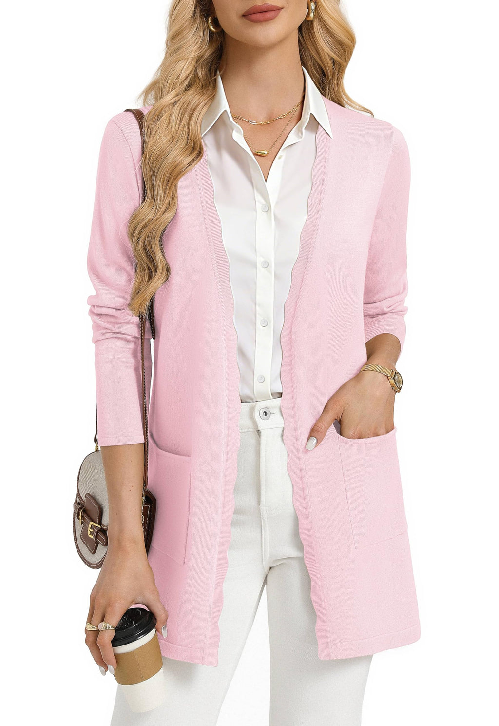 GRACE KARIN Long Cardigan Sweaters for Women Business Casual Fall Outfits