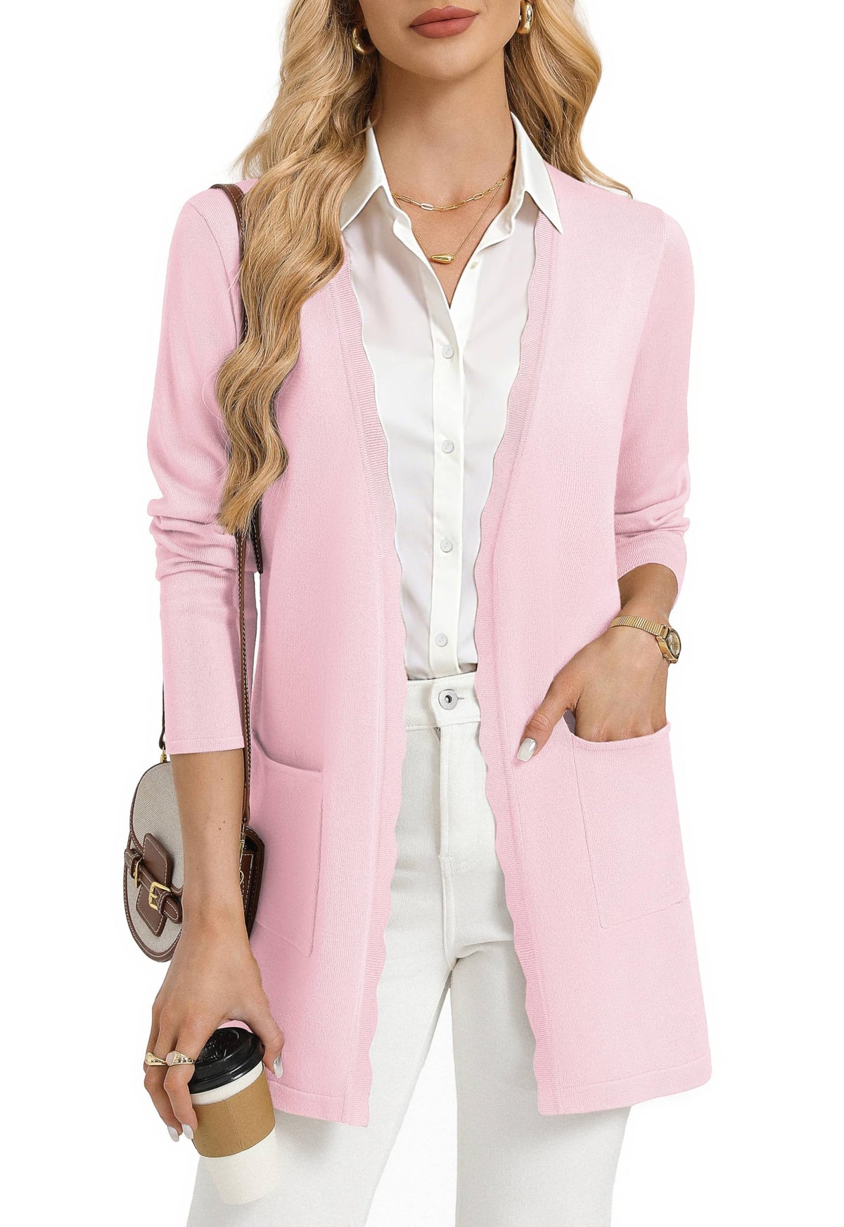 GRACE KARIN Long Cardigan Sweaters for Women Business Casual Fall Outfits