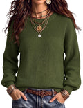 Zeagoo Sweaters for Women Cotton Loose Fit Chunky Knit Casual Fall Outfits