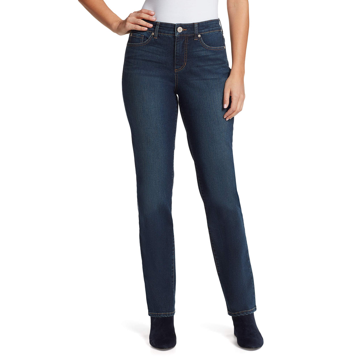 Bandolino Women's Mandie Signature Fit High Rise Straight Leg Jean Plus