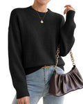Oversized Sweaters for Women Cashmere Crewneck Pullover Sweater