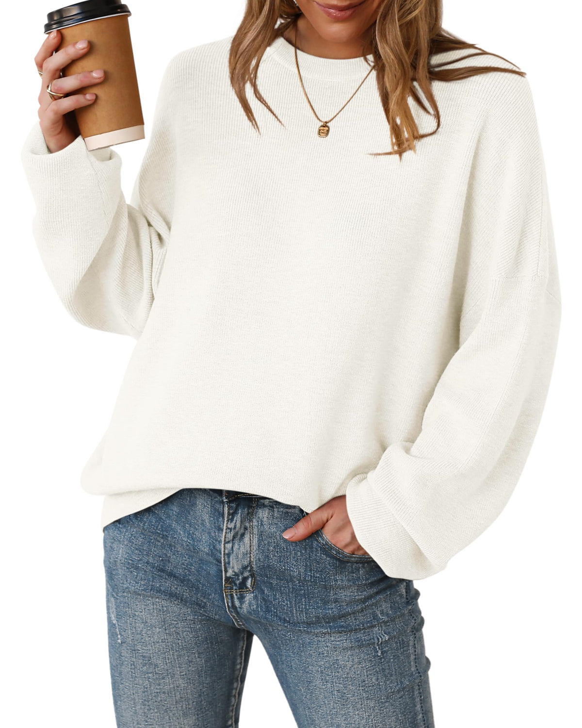 Arach&Cloz Women's Wool Blend Oversized Sweaters Fall Fashion Outfits 2026