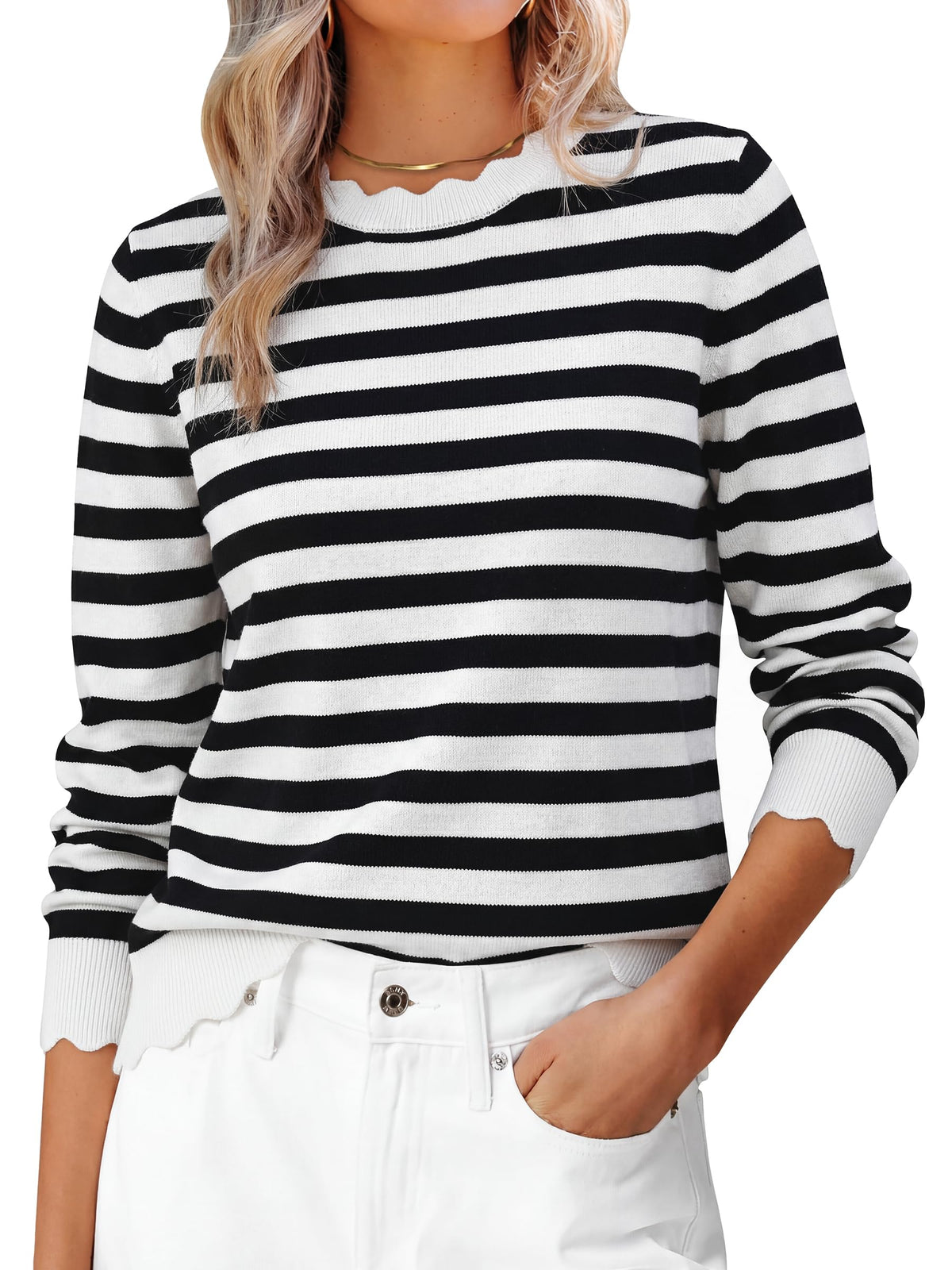 ANRABESS Sweaters for Women Fall Loose Fit Lightweight