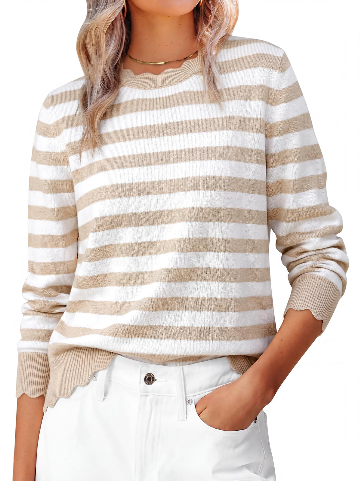 ANRABESS Sweaters for Women Fall Loose Fit Lightweight
