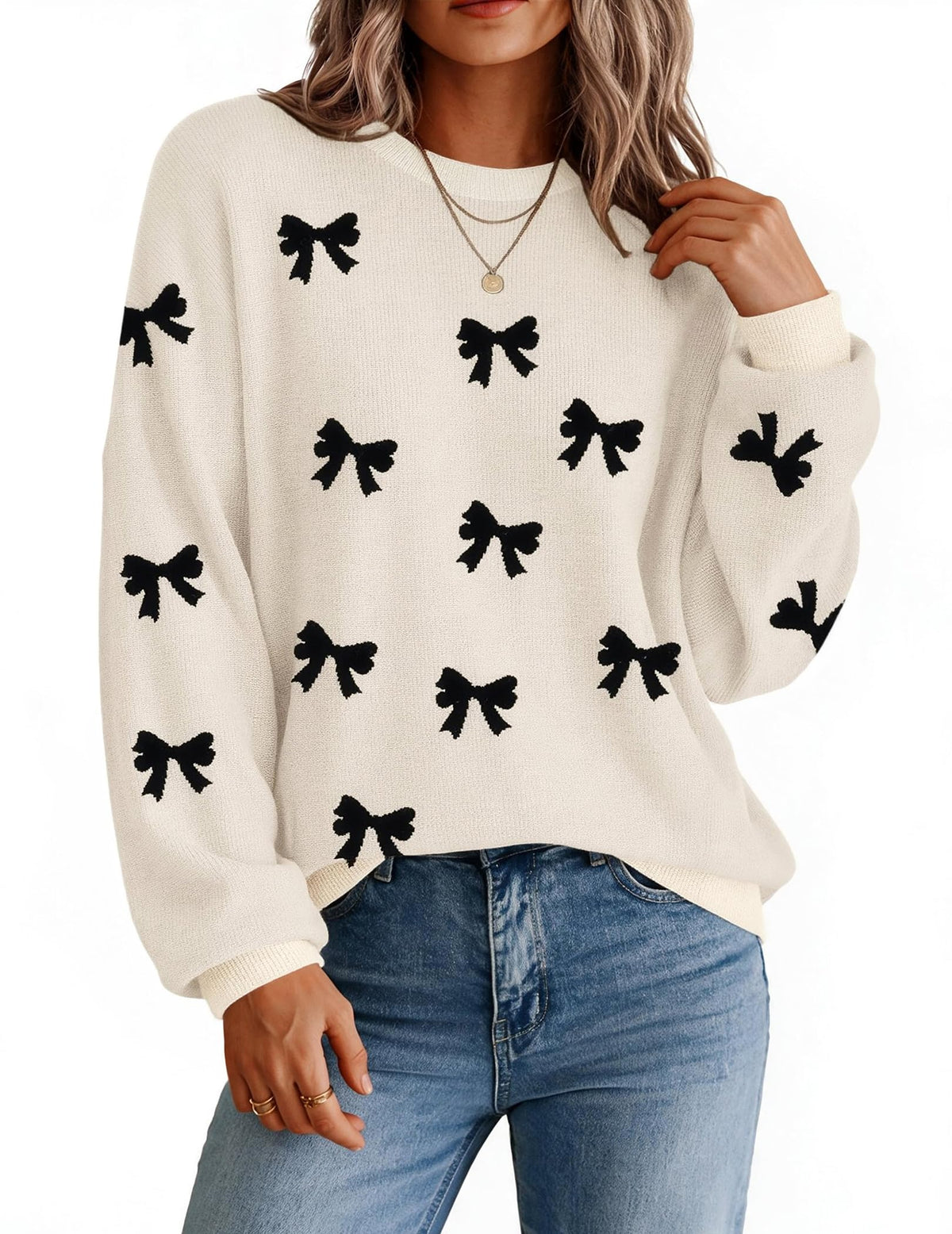 Zeagoo Oversized Sweater for Women 2026 Crewneck Long Sleeve Fall Clothes