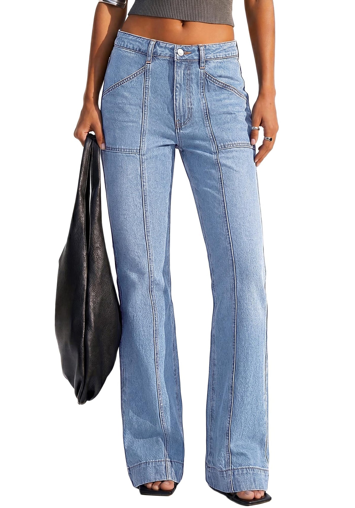 BTFBM Straight Leg Jeans for Women Stretchy Curve Appeal Pants