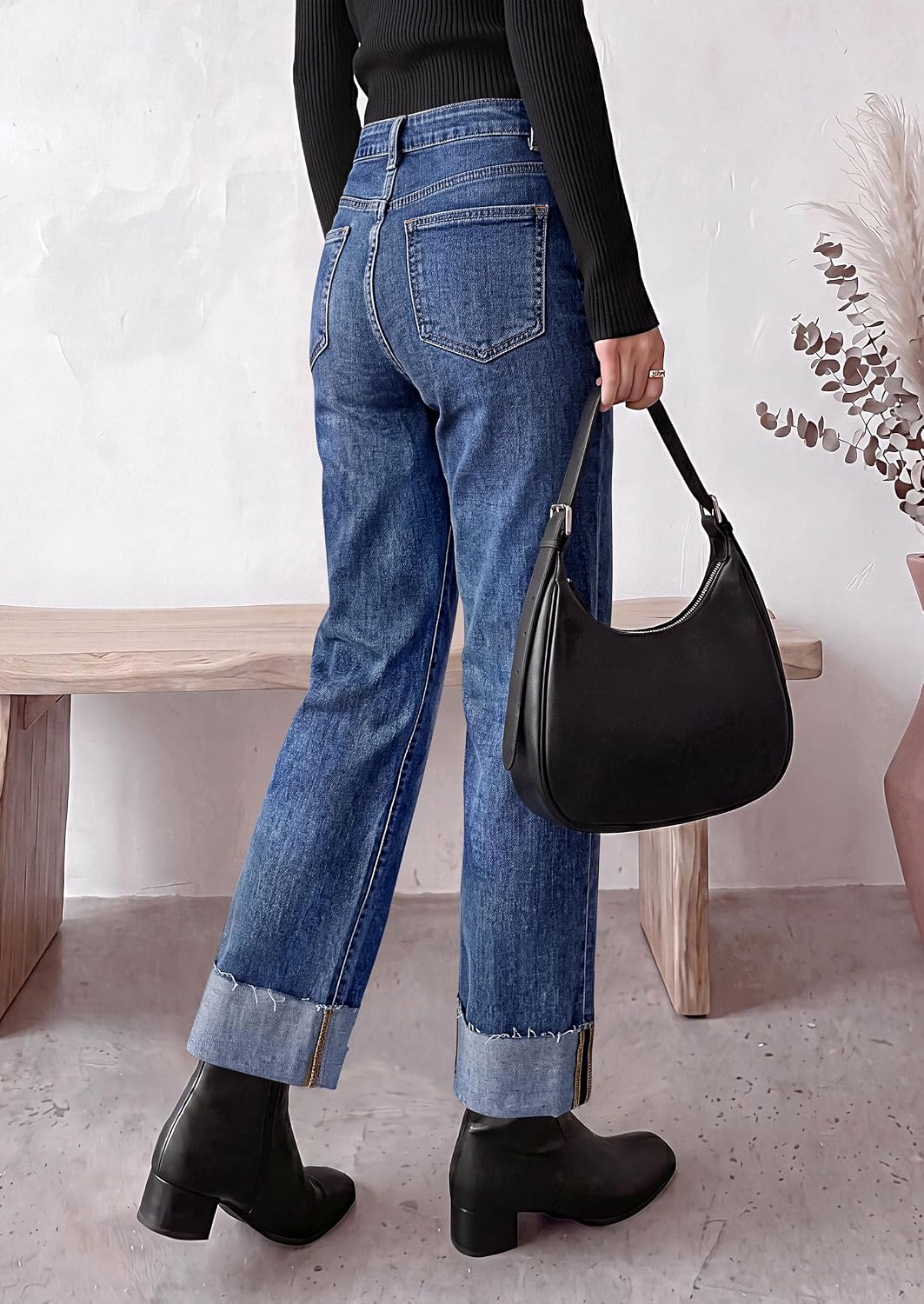 PRETTYGARDEN Women's Baggy Denim Jeans Wide Leg Pants