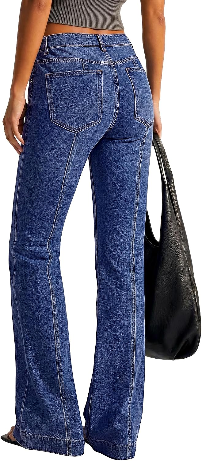 BTFBM Straight Leg Jeans for Women Stretchy Curve Appeal Pants