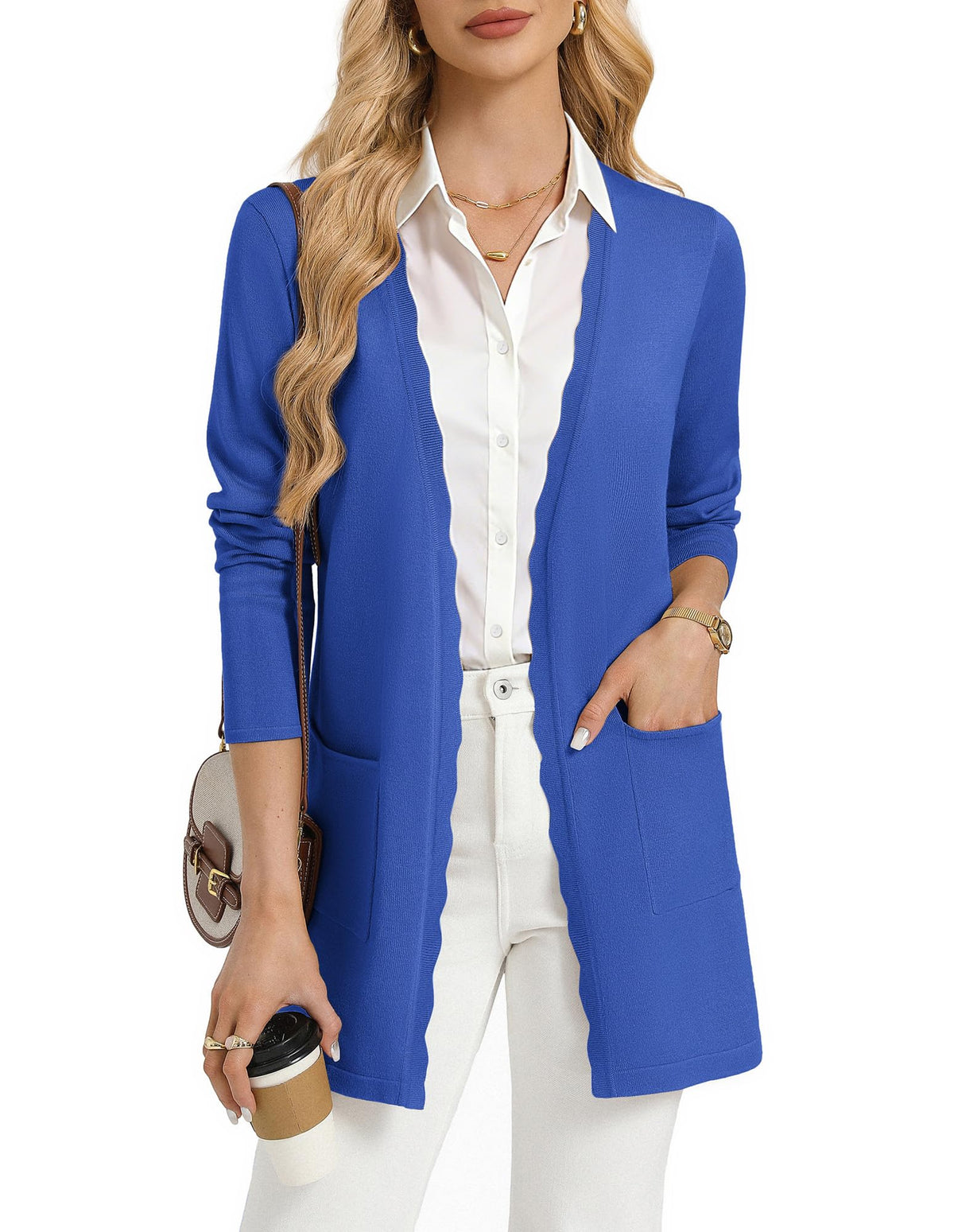 GRACE KARIN Long Cardigan Sweaters for Women Business Casual Fall Outfits