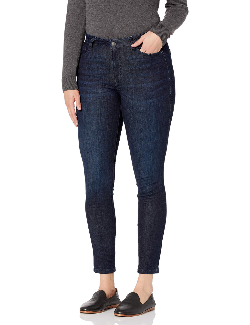 Amazon Essentials Women's Stretchy Mid Rise Curvy Skinny Jeans