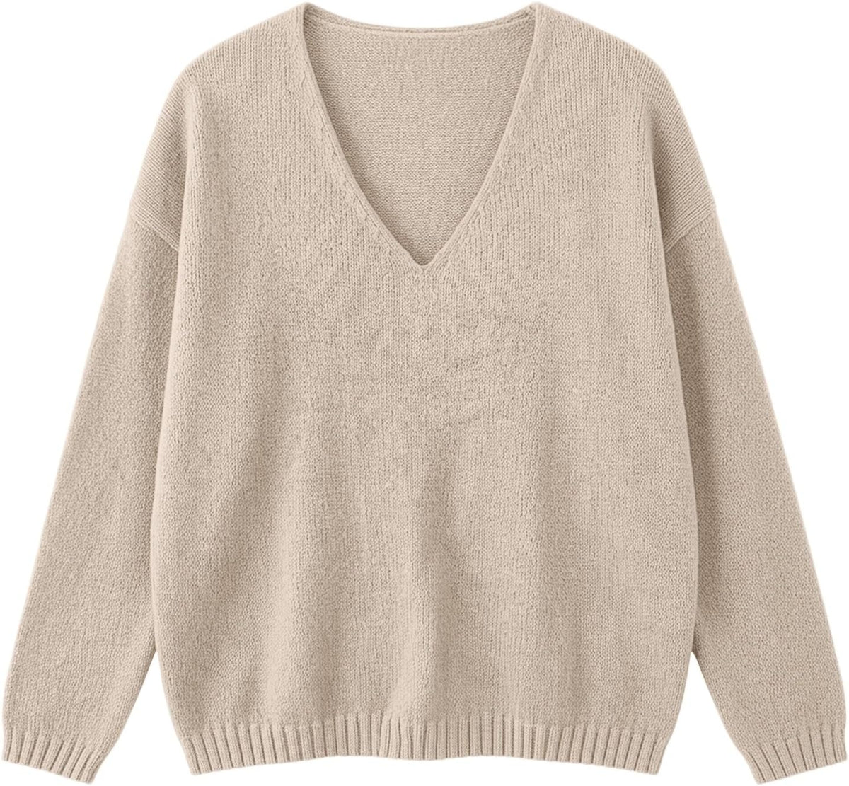 Cashmere Sweaters for Women Cozy Casual V Neck Knit Pullover Tops