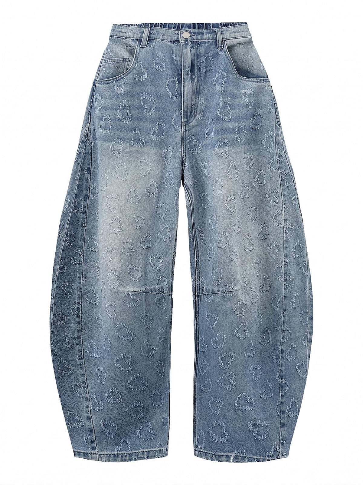 EXLURA Barrel Jeans Women Y2K Boyfriend Denim Pants Casual Baggy Jeans