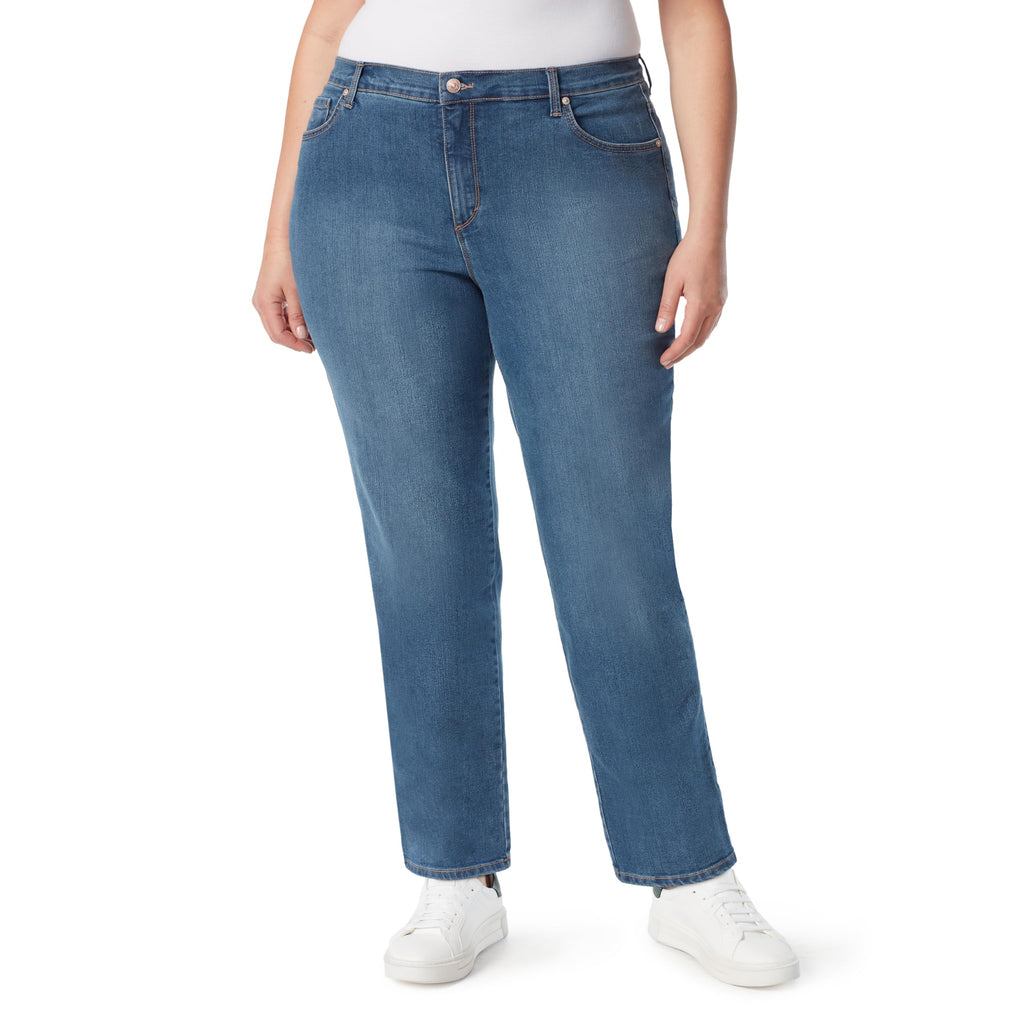 Gloria Vanderbilt Womens Amanda Classic High Rise Tapered Jean Plus Size